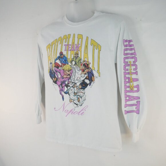 Bucciarati Team Long T-Shirt Med Sz Jojo's Bizarre Adventure Napoli Golden Wind - Picture 3 of 9